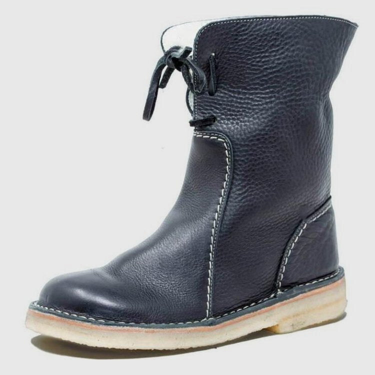 Women's dark brown shearling lined ankle boots