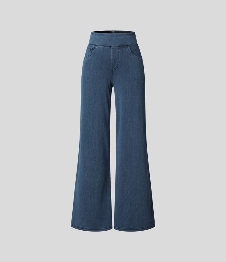 Women's Wide Leg Jeans in dark blue, view 8