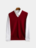 Men's Knitted Gilet – Merino Blend V Neck Vest