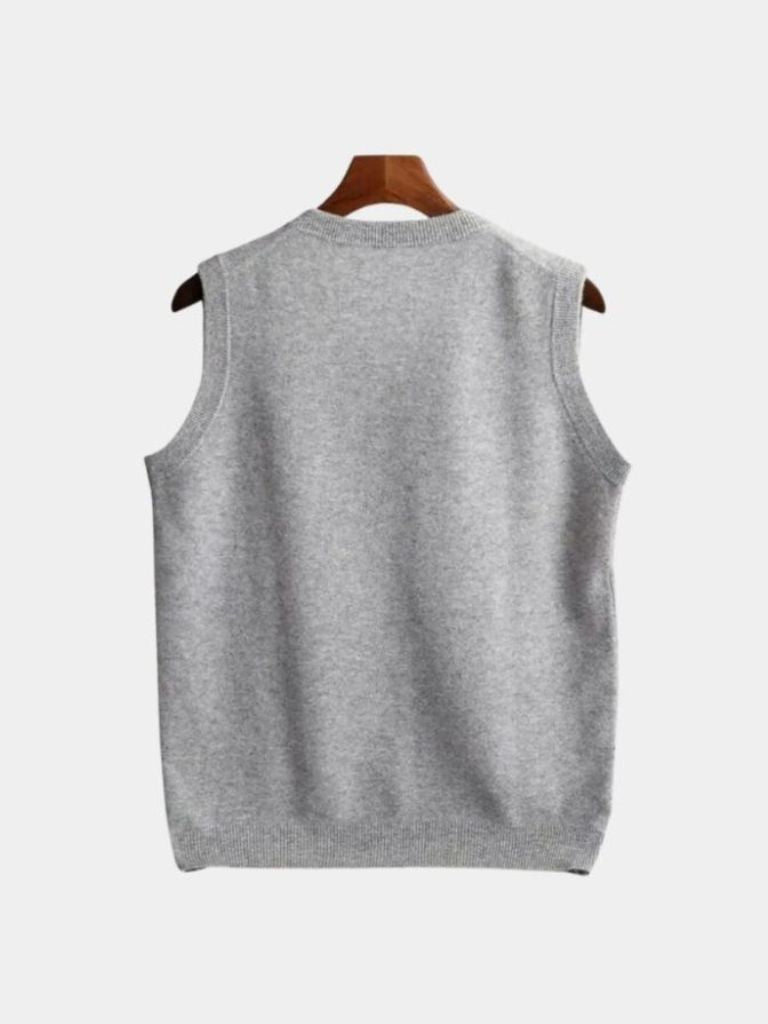 Men's Knitted Gilet – Merino Blend V Neck Vest