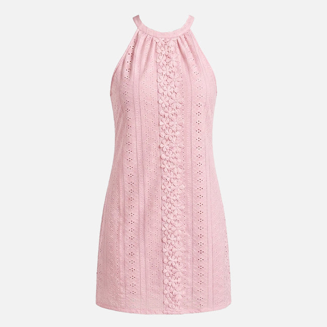 Women's Lace Jacquard Floral Midi Dress