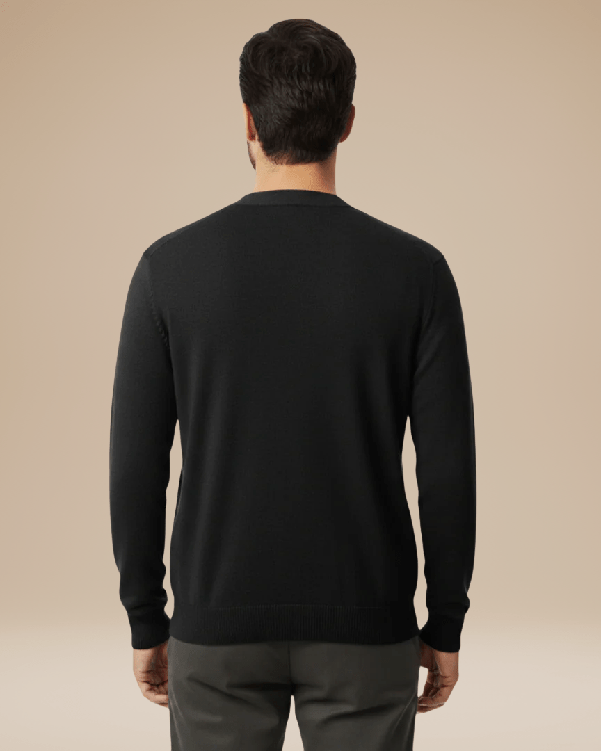 Men's V Neck Cardigan – Cashmere Blend Button Front