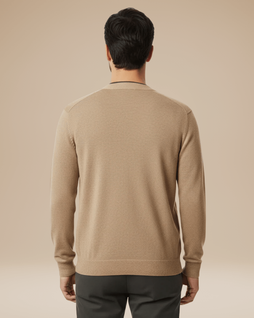 Men's V Neck Cardigan – Cashmere Blend Button Front
