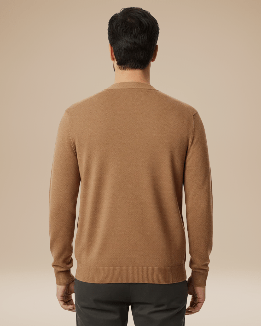 Men's V Neck Cardigan – Cashmere Blend Button Front