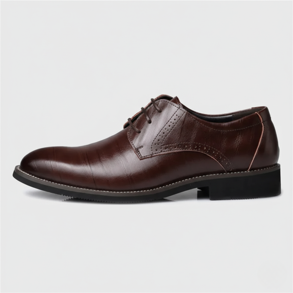 Men's Cap Toe Derby in Dark Brown