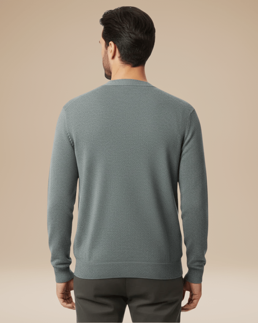 Men's V Neck Cardigan – Cashmere Blend Button Front
