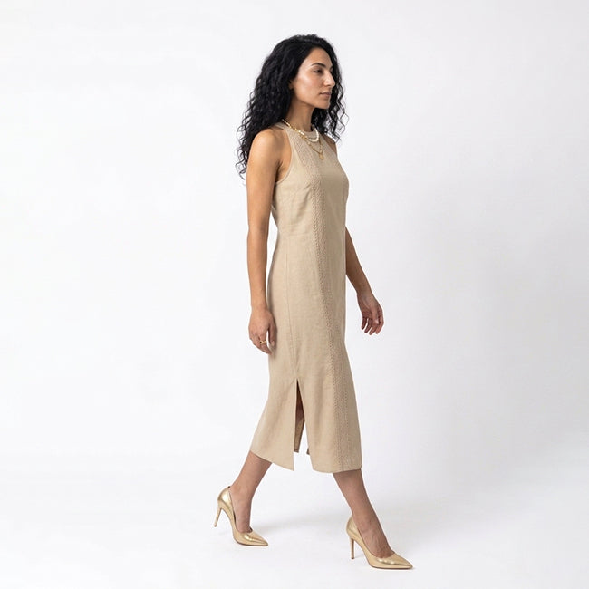 Women's Lace Patchwork Midi Dress