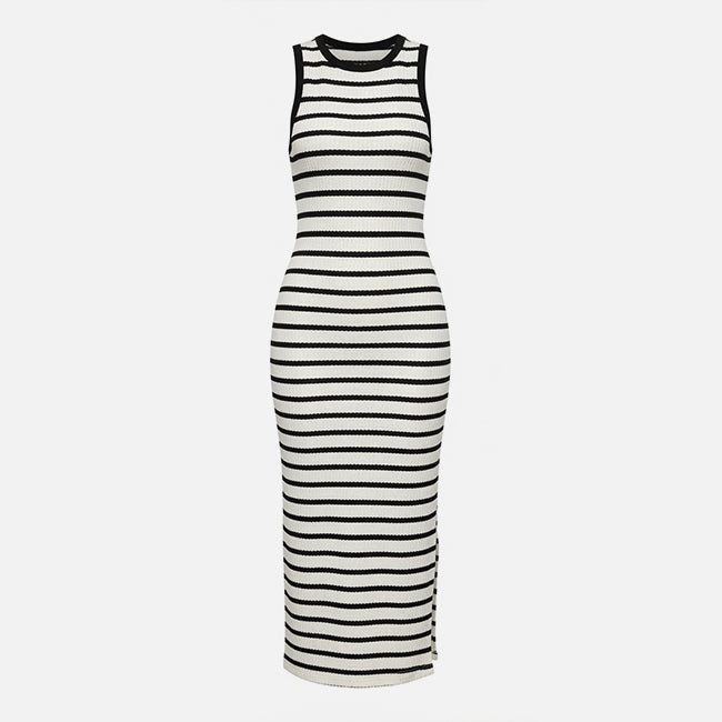 Women's Striped Side Split Dress