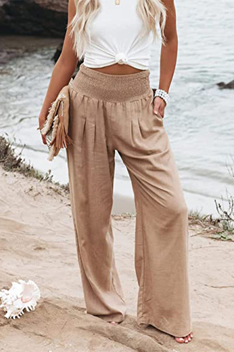 Women's Wide Leg Trousers in pink, view 2