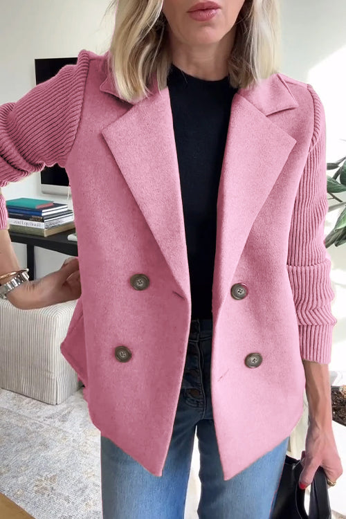 Women's Wool Look Blazer in Pink