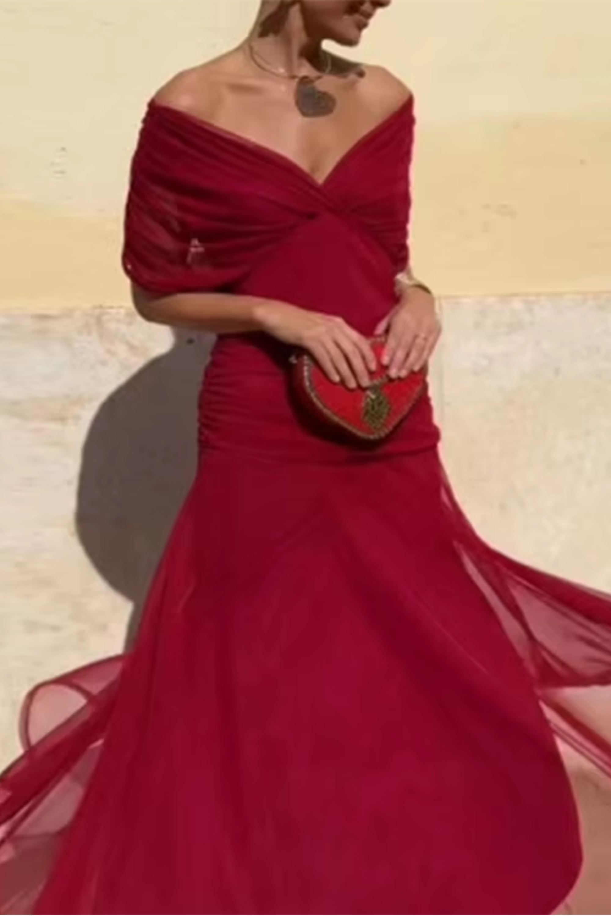 Chiffon maxi dress flat product view showing full length