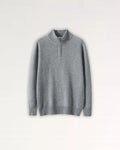 Men's Zip Neck Jumper – Cashmere Blend Soft Knit Sweater