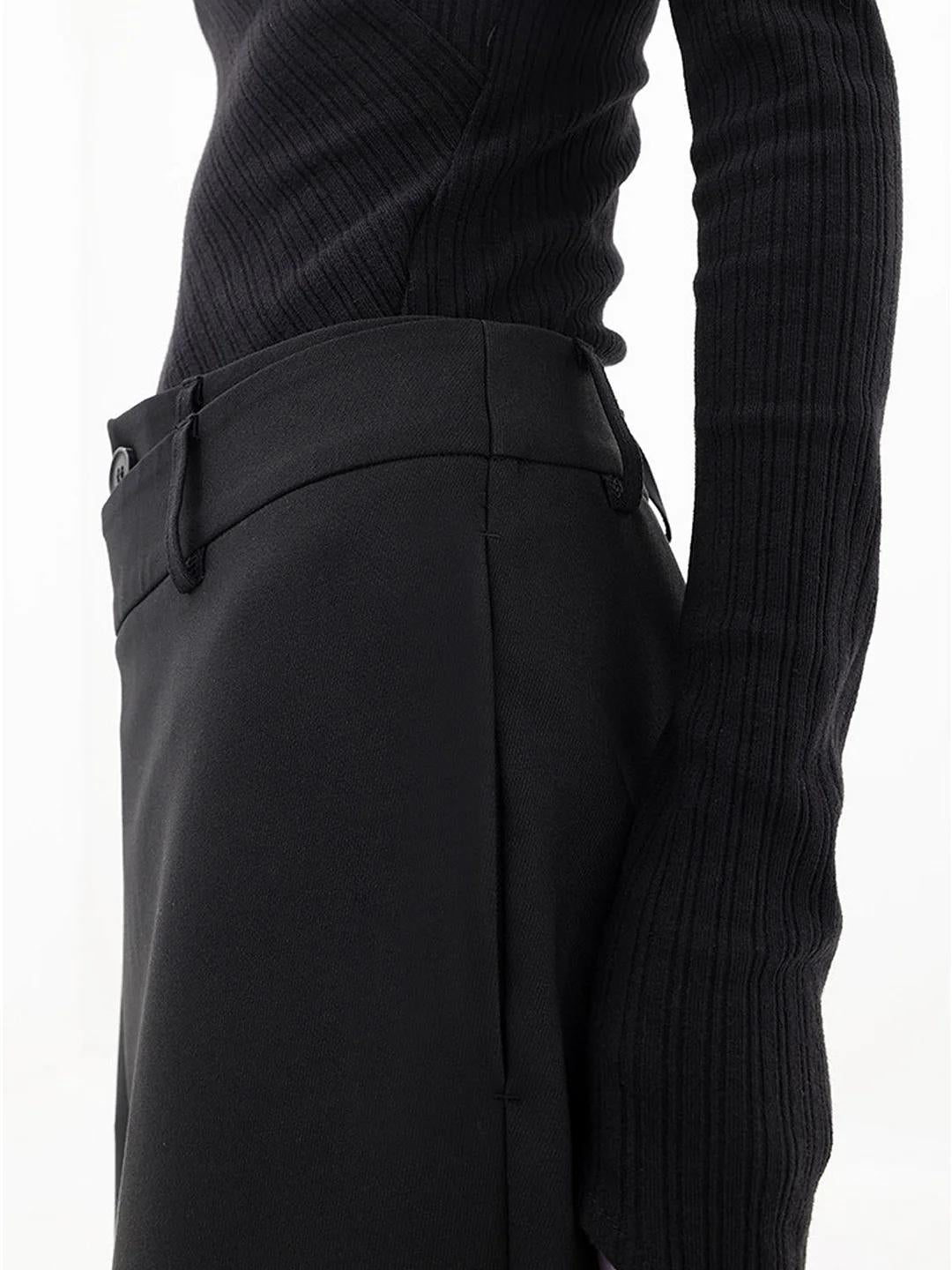 Women's Wide Leg Trousers in black, view 5
