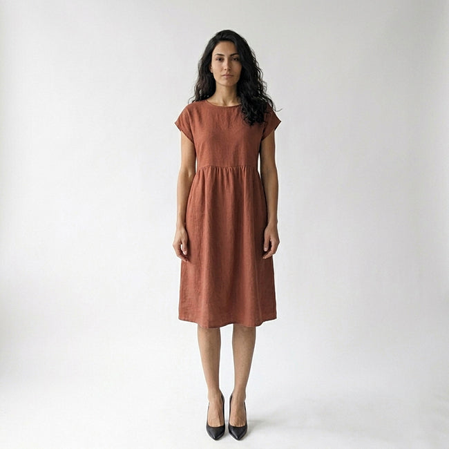 Women's Sleeveless Loose Pocket Midi Dress