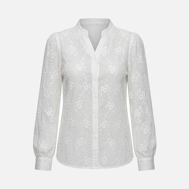 Women's Long Sleeve Jacquard Top