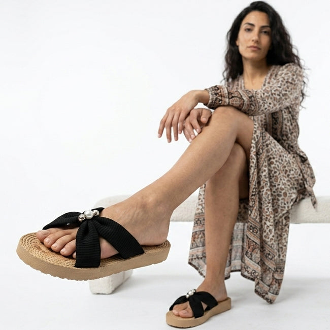 Women's Beaded Flat Sandals