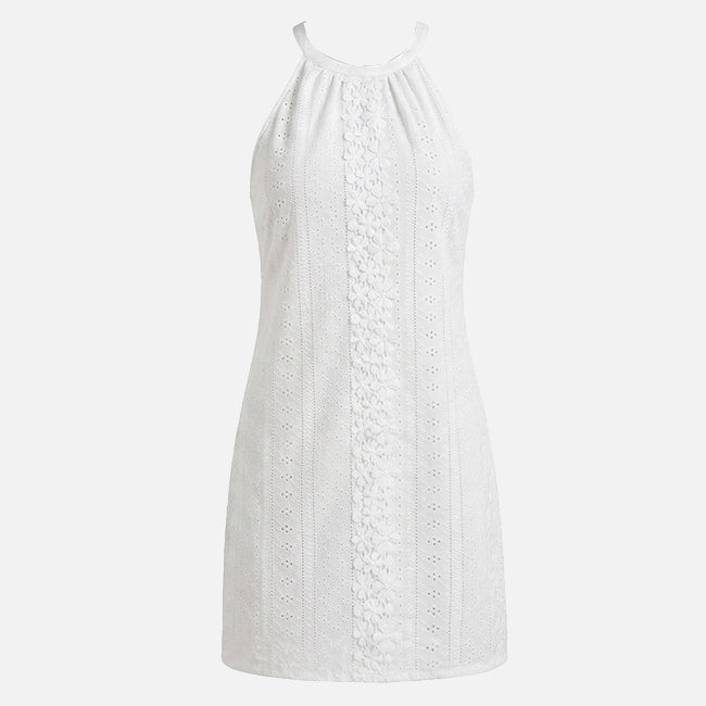 Women's Lace Jacquard Floral Midi Dress