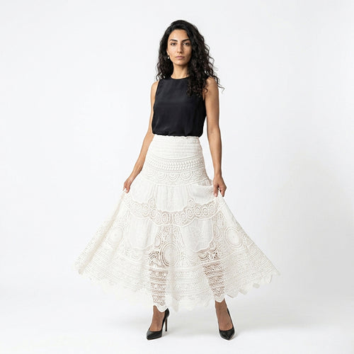 Women's Lace Midi Skirt