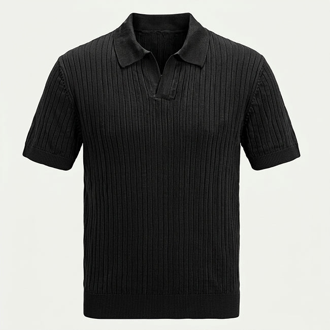 Men's Short Sleeve Striped Polo Shirt