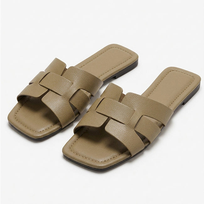 Women's Leather Flat Sandals