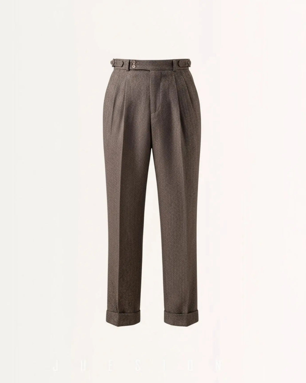 Men's Tailored Wool Blend Trousers – Straight Leg