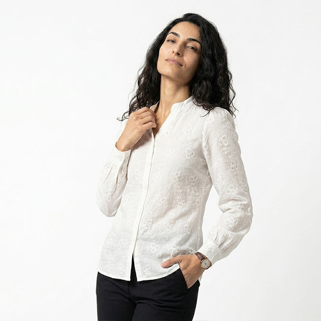 Women's Long Sleeve Jacquard Top