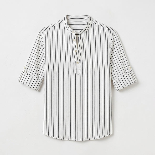 Men's Striped Henley Shirt