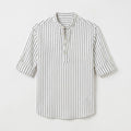 Men's Striped Henley Shirt