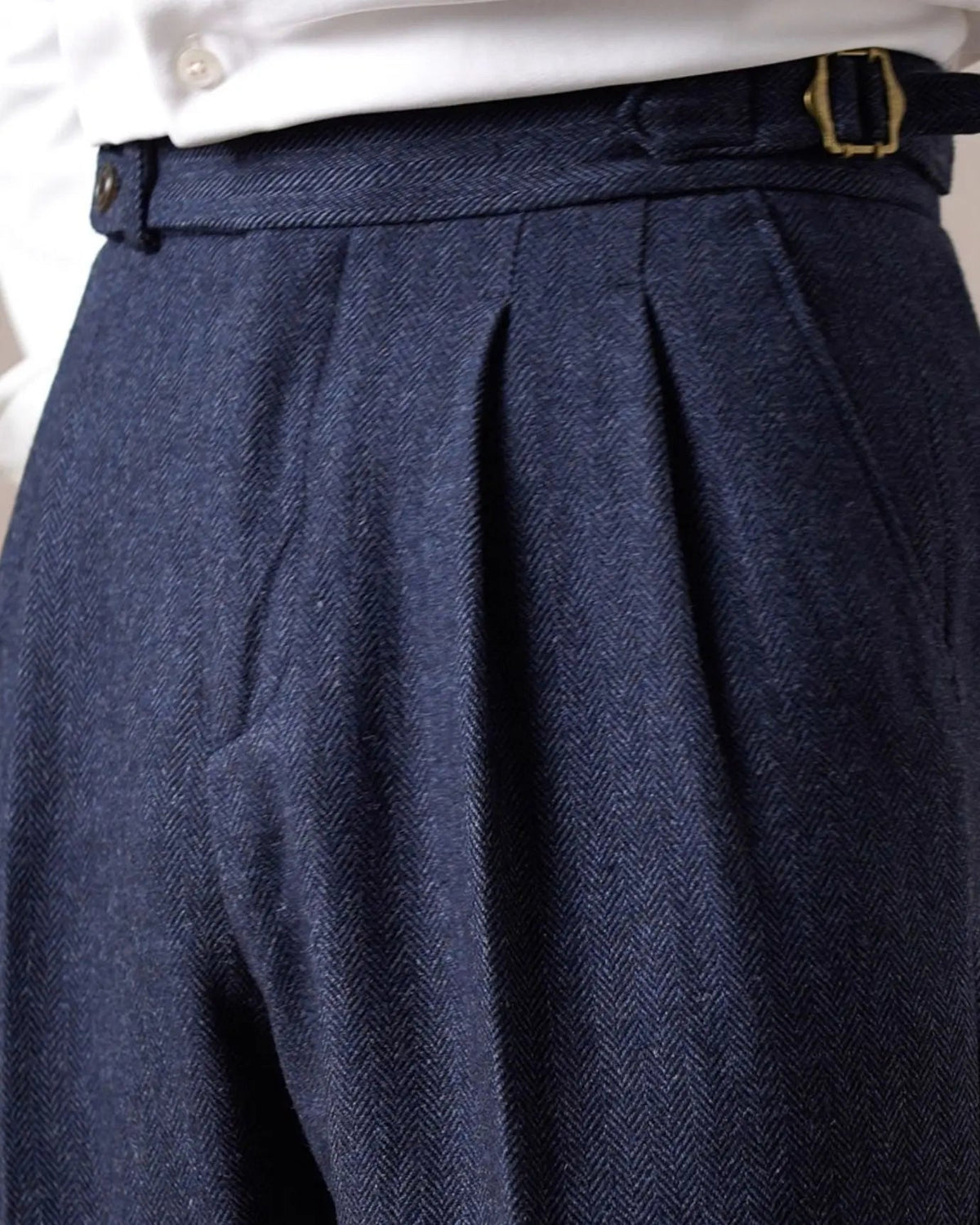 Men's Tailored Wool Blend Trousers – Straight Leg