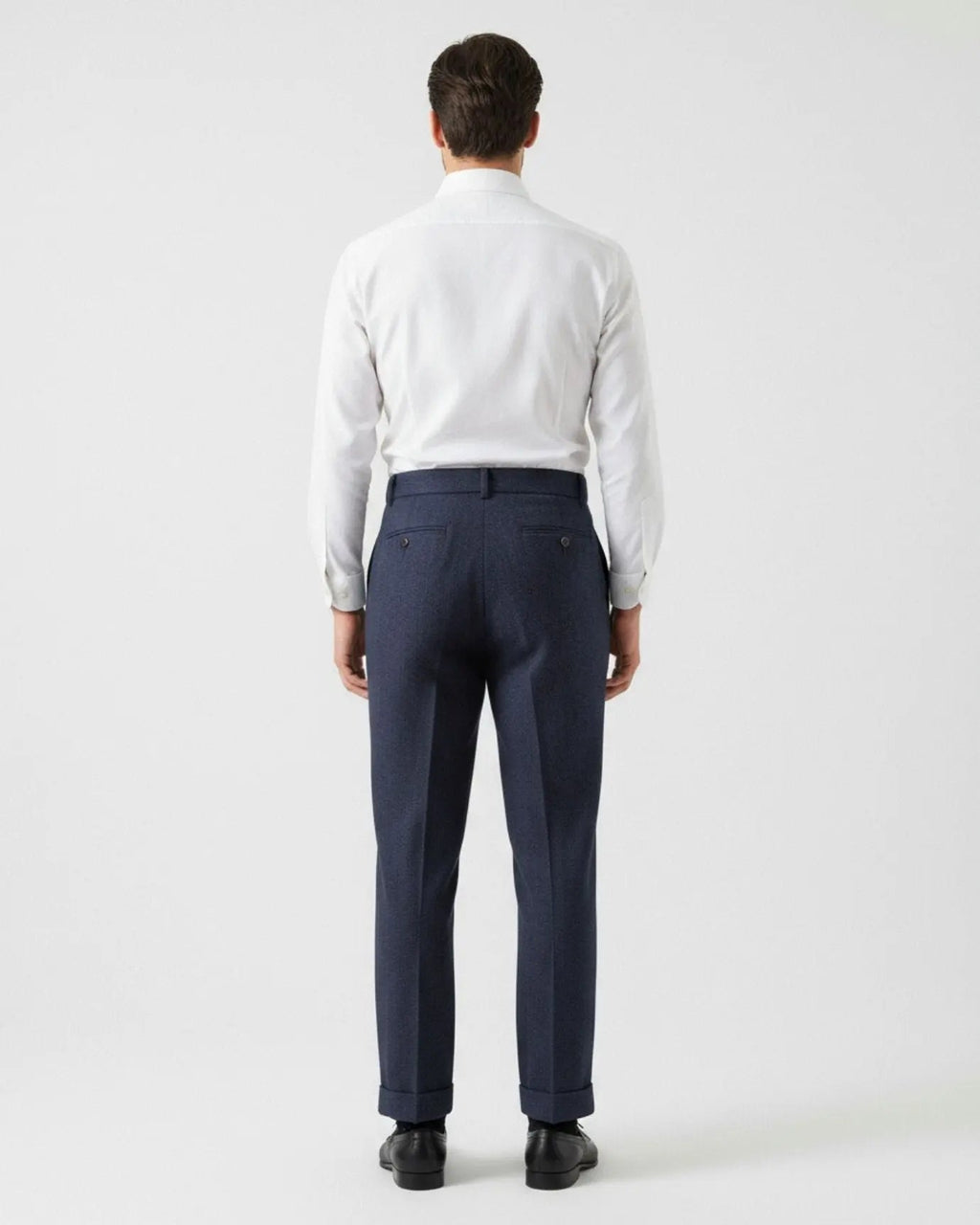 Men's Tailored Wool Blend Trousers – Straight Leg