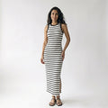 Women's Striped Side Split Dress