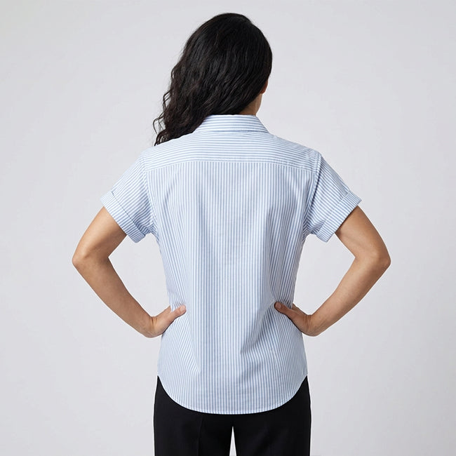 Women's Short Sleeve Striped Tops