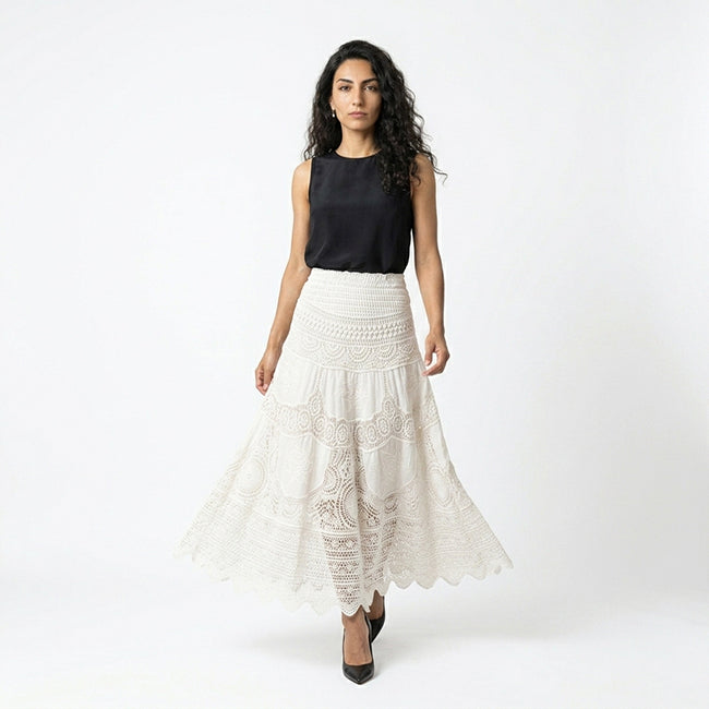 Women's Lace Midi Skirt