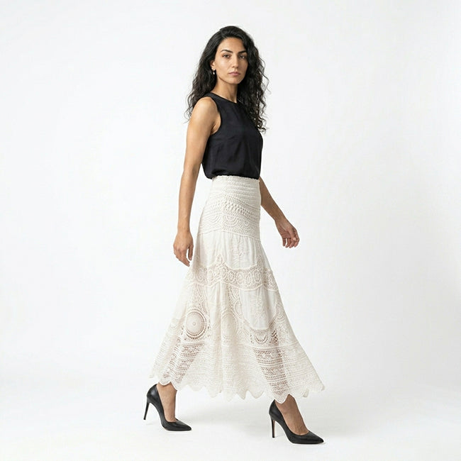 Women's Lace Midi Skirt