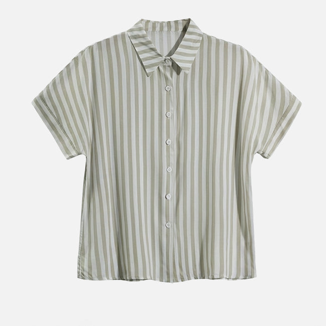 Women's Short Sleeve Striped Tops