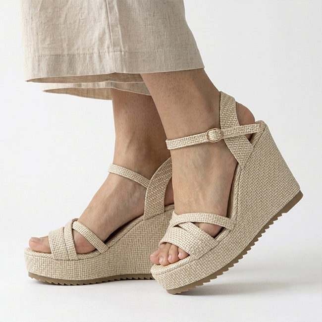 Women's Leather Wedge Sandals