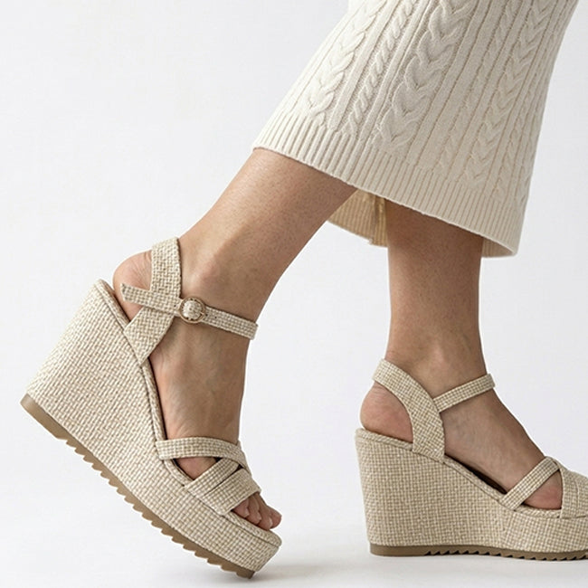 Women's Leather Wedge Sandals