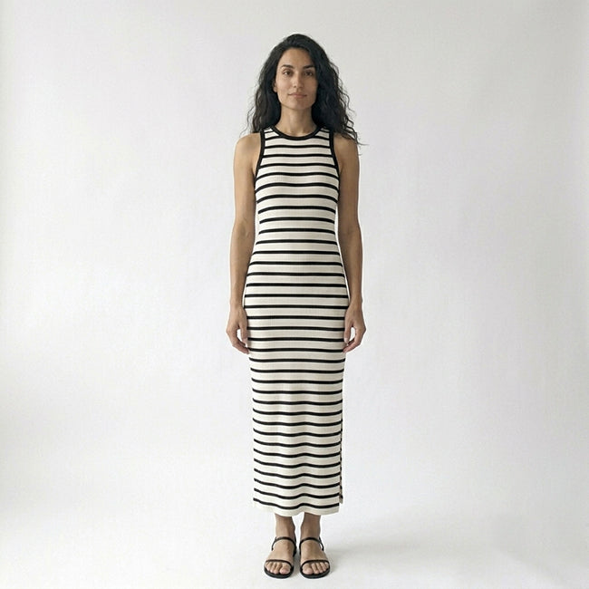 Women's Striped Side Split Dress