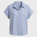 Women's Short Sleeve Striped Tops