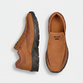 Men's Slip On Loafers in brown – Moc Toe Shoes with Chunky Sole