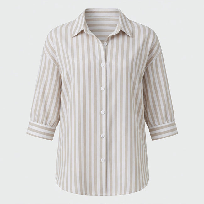 Women's Long Sleeve Striped Casual Top