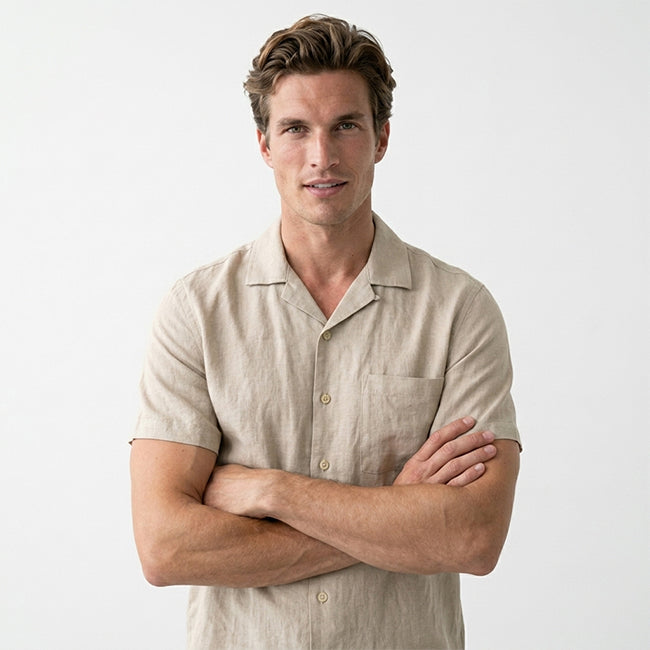 Men's Linen Short Sleeve Shirt