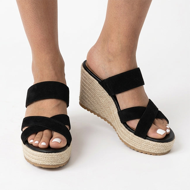 Women's Wedge Platform Slip On Sandals