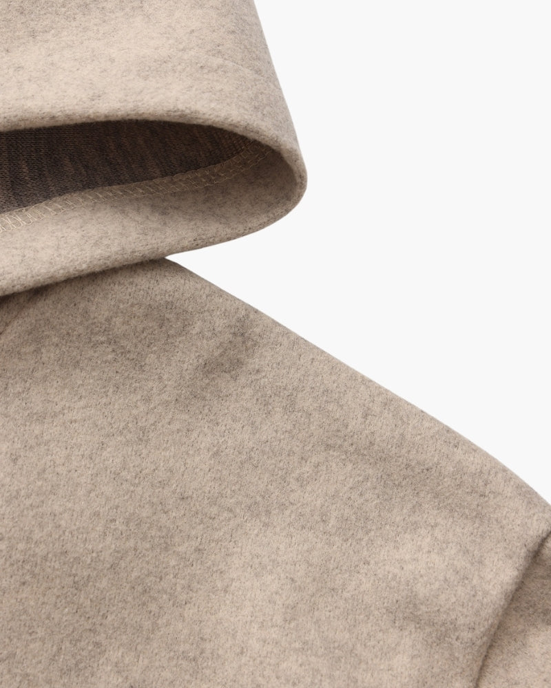Women's Hooded Jacket – Marlow Oatmeal Zip Up Boxy Jacket