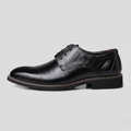 Men's Cap Toe Derby – Brogue Trim Leather Look Dress Shoes