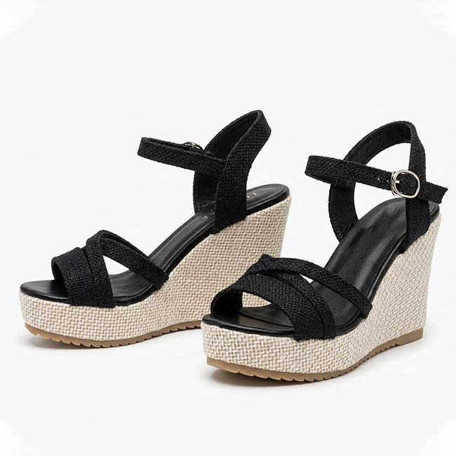 Women's Leather Wedge Sandals