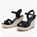 Women's Leather Wedge Sandals