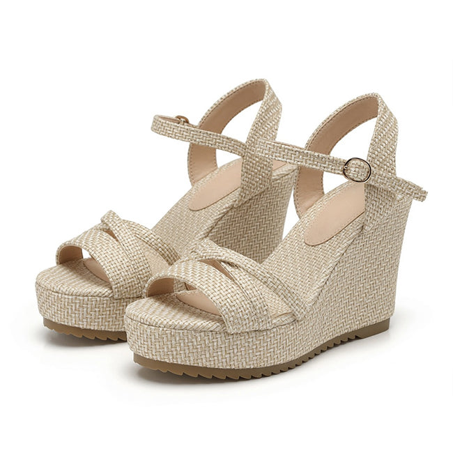 Women's Leather Wedge Sandals