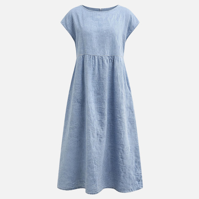 Women's Sleeveless Loose Pocket Midi Dress