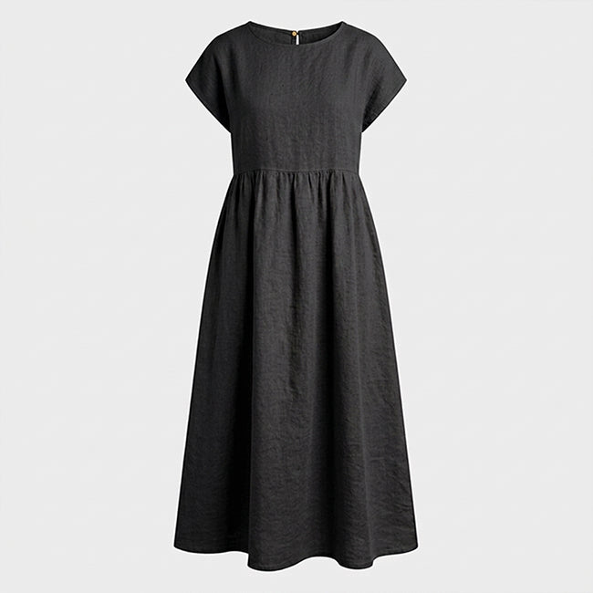 Women's Sleeveless Loose Pocket Midi Dress